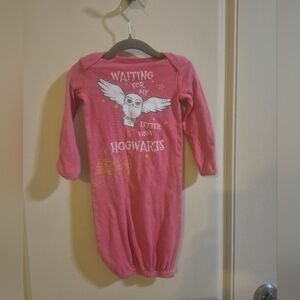 Pink Hogwarts Baby Onesie 0-6 Months